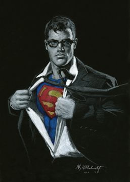 Superman - Black Board, Greg Hildebrandt