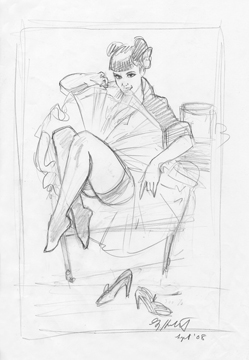 Danielle #1 sketch, Greg Hildebrandt