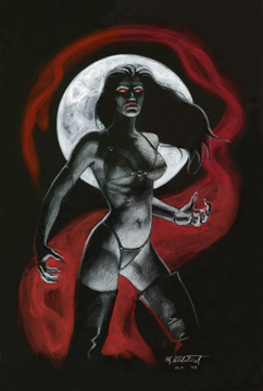 Vampire Girl - Black Board, Greg Hildebrandt