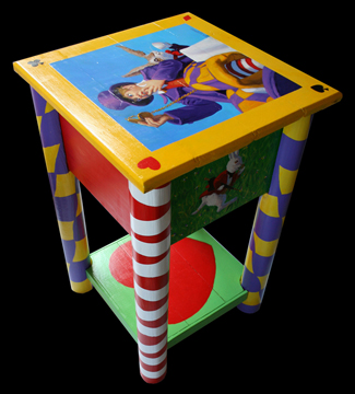 Alice In Wonderland Dining table (one table + 4 chairs