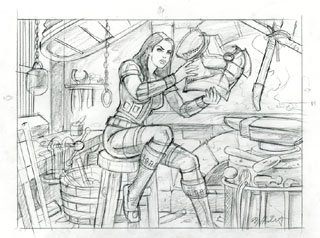 Diane Cannings Sketch, Greg Hildebrandt