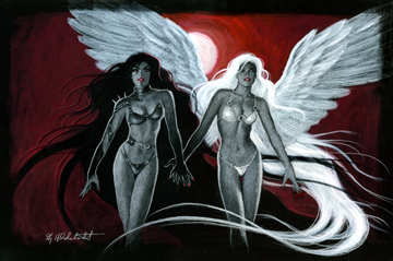 Angels and Demons - Black Board, Greg Hildebrandt