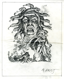 Clash of the Titans sketch, Greg Hildebrandt