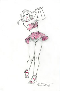 Pinup Sketch, Greg Hildebrandt