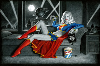 Supergirl Blackboard, Greg Hildebrandt