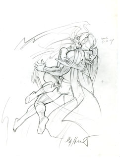 Superman Last Goddess of Krypton sketch, Greg Hildebrandt