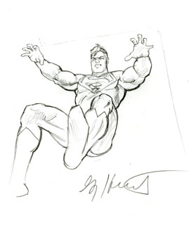 Superman Last Goddess of Krypton sketch, Greg Hildebrandt