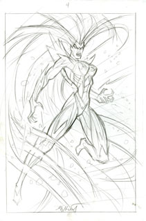 Superman Last Goddess of Krypton sketch pg 4, Greg Hildebrandt