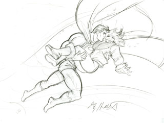 Superman Last Goddess of Krypton sketch, Greg Hildebrandt