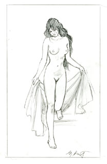 Pinup Sketch, Greg Hildebrandt