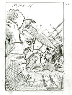 Treasure Island Cover #4 Sketch, Greg Hildebrandt