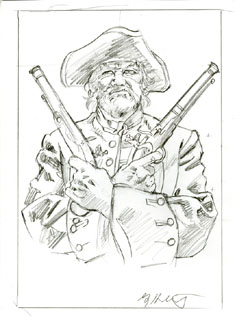 Treasure Island Cover #2 Sketch, Greg Hildebrandt