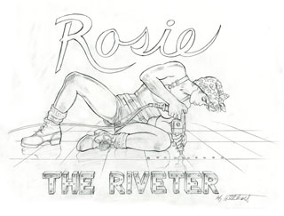 Rosie the Riveter pinup, Greg Hildebrandt
