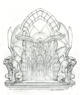 Gargoyle Sketch, Greg Hildebrandt