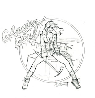 Glacier Girl - sketch#1, Greg Hildebrandt
