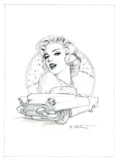 Marilyn Monroe Dream Date sketch, Greg Hildebrandt
