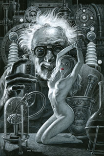Mad Science - Black Board - Photo Print - Large, Greg Hildebrandt