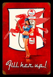 Fill Her Up - Vintage Tin Sign, Greg Hildebrandt