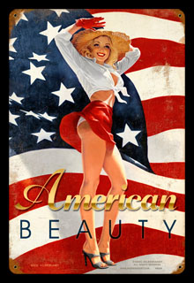 American Beauty - Vintage Tin Sign - Large, Greg Hildebrandt