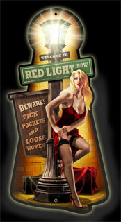 Night Life - Vintage Tin Sign - Shaped, Greg Hildebrandt