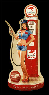 Fill Her Up - Vintage Tin Sign - Shaped, Greg Hildebrandt