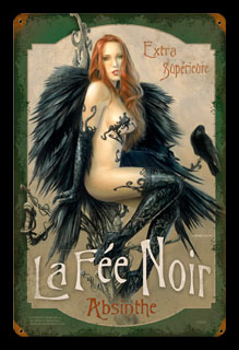 Black Fairy Absinthe - Vintage Tin Sign, Lorenzo Sperlonga