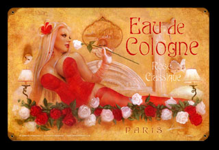 Classic Rose - Vintage Tin Sign, Lorenzo Sperlonga
