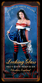 Off with Their Heads - Vintage Tin Sign, Lorenzo Sperlonga
