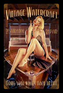 Woody - Vintage Tin Sign, Greg Hildebrandt