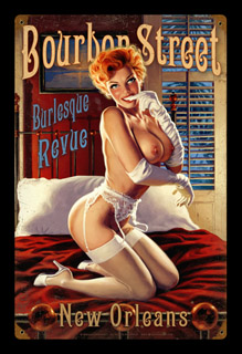 New Orleans Nightlife - Vintage Tin Sign - Large, Greg Hildebrandt