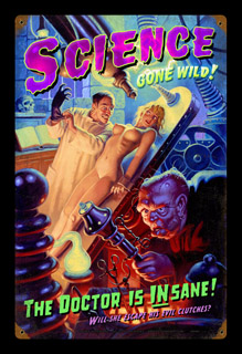 Science Gone Wild - Vintage Tin Sign - Large, Greg Hildebrandt