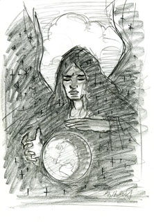 Morpheus sketch #1, Greg Hildebrandt