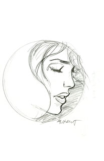 Night Castle tshirt sketch #1, Greg Hildebrandt