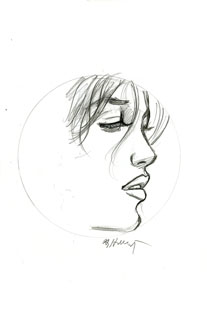 Night Castle tshirt sketch #2, Greg Hildebrandt