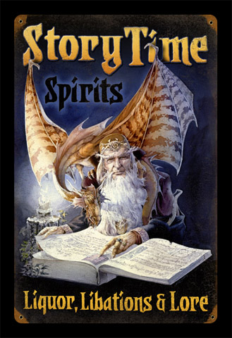 Story Time - Vintage Tin Sign, Gary Lippincott