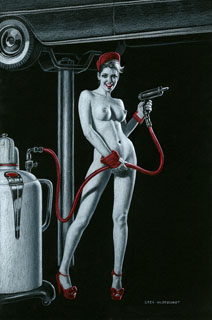 Nude Lube - Black Board - Photo Print - Large, Greg Hildebrandt