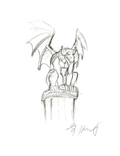 TSO Single Gargoyle sketch, Greg Hildebrandt