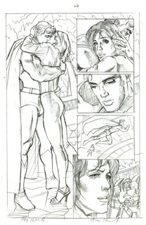 Superman Last Goddess of Krypton final sketch p26, Brothers Hildebrandt
