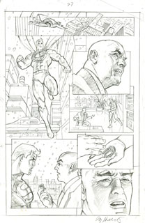 Superman Last Goddess of Krypton final sketch p27, Greg Hildebrandt
