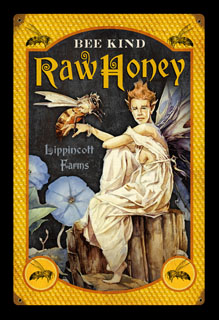 Bee Kind Honey - Vintage Tin Sign, Gary Lippincott
