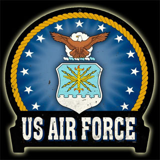 US Air Force HM006- Vintage Tin Sign - Shaped, PTS