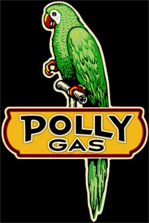Polly Gas PS048- Vintage Tin Sign - Shaped, PTS
