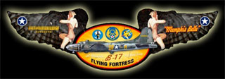 Memphis Belle FE001- Vintage Tin Sign - Shaped, PTS