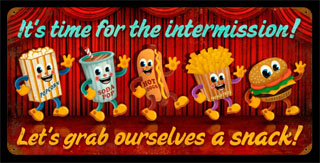 Intermission Snacks PTS021- Vintage Tin Sign, PTS