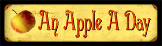 Apple a Day PTS137- Vintage Tin Sign, PTS