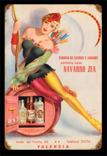 Navarro Zea V392- Vintage Tin Sign, PTS