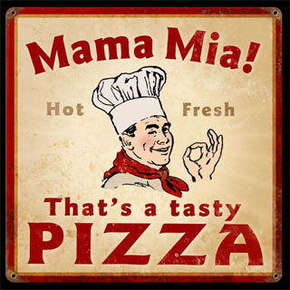 Mama Mia Pizza V929- Vintage Tin Sign, PTS