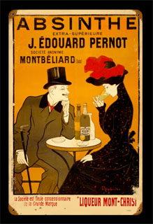 Absinthe Cafe V969- Vintage Tin Sign, PTS