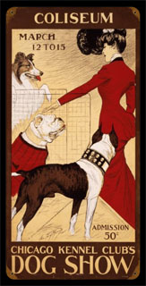 Chicago Dog Show PTS166- Vintage Tin Sign, PTS