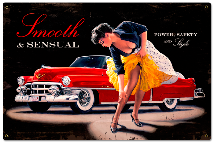 Smooth and Sensual - Vintage Tin Sign - Large, Greg Hildebrandt